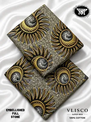 Embellished Full Stone Ankara Fabric