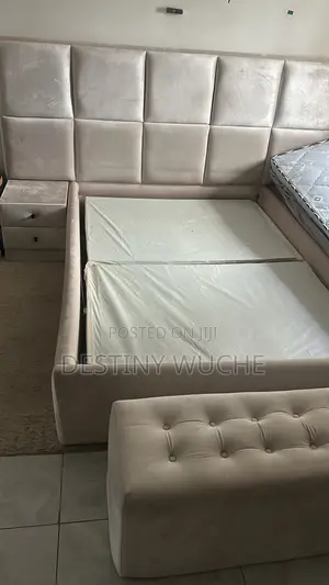 4.5 by 6 Bedframe, and a Side Drawer (No Ottoman)