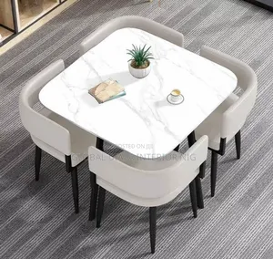 White Dining by 4 Marble Set