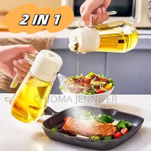 Oil Sprayer Dispenser 2 in 1 Glass Oil Spray Oil Bottle for Air Fryer