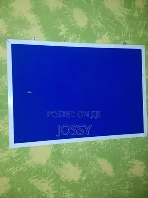 Medium Wall-Mounted Notice Board / Bulletin Board – Blue