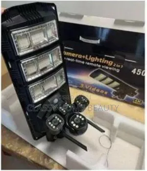 2-in-1 450W AI Solar Street Light & 4K CCTV Camera (SPM-XA06)