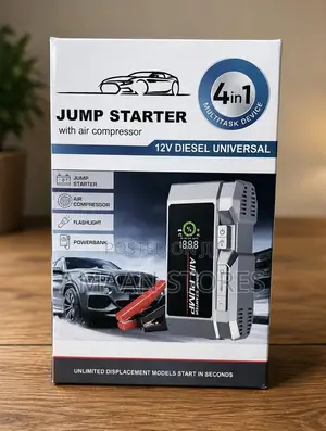 4-in-1 Car Jump Starter With Air Compressor