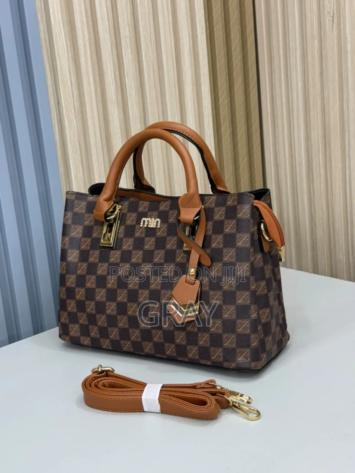 Luxury Checkered Tote Bag