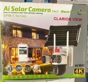 Clarion View 3-in-1 4K AI Solar Security Camera (4g/WiFi) - Brand New