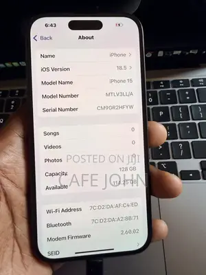 Apple iPhone 15 128 GB Blue