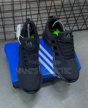Adidas Black Athletic Sports Shoes (Men's Trainers / Sneakers)