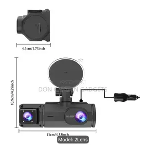 FOXGOD Dash Cam Front Camera 1080P & Inside Camera 720P, 170° Wide