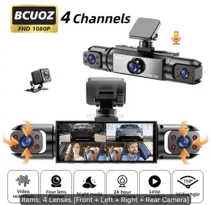 BCUOZ 360° Dash Cam 4-Lens 1080P Front+720P Rear Left and Right