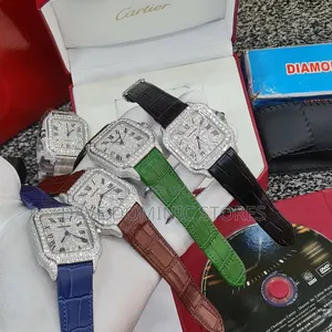 Original Cartier Leather Watch With Ice Available