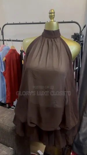 Halter-Neck Chiffon Swing Dress