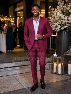 The Burgundy Double-Breasted Suit for a Sharp Look