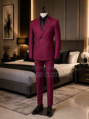Make a Statement in a Burgundy Double-Breasted Suit
