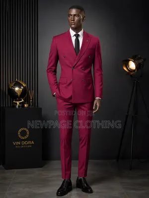 This Burgundy Double-Breasted Suit Hits Different