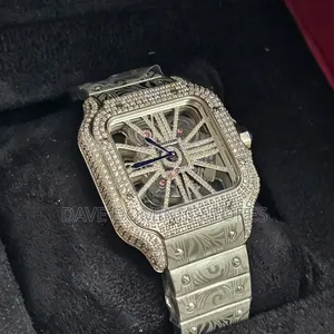 Original Cartier Chain Watch With Ice Skeletons Face