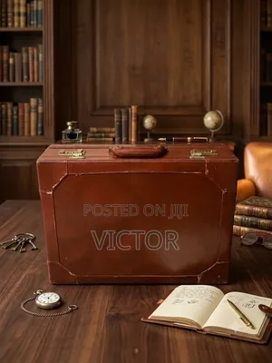 Premium Vintage Leather Briefcase/ Executive Attaché Case