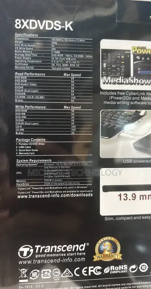 Transcend CD/DVD Writer