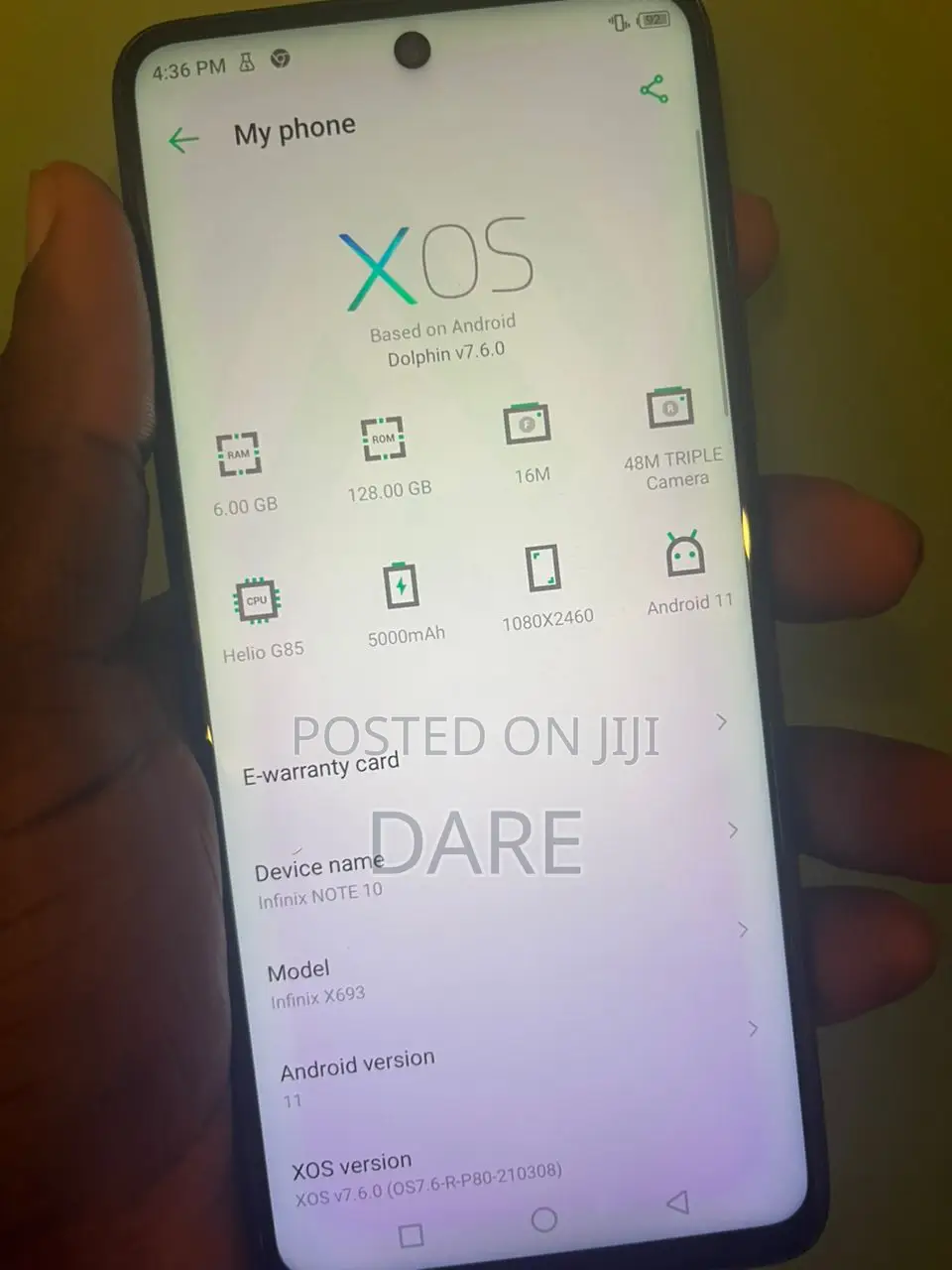Infinix Note 10 128 GB Black