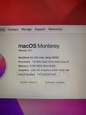 Laptop Apple MacBook Air 2015 8GB Intel Core i5 SSD 256GB
