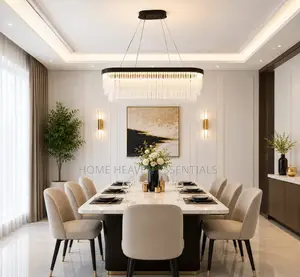 Modern Gold Crystal LED Chandelier for Dining Room