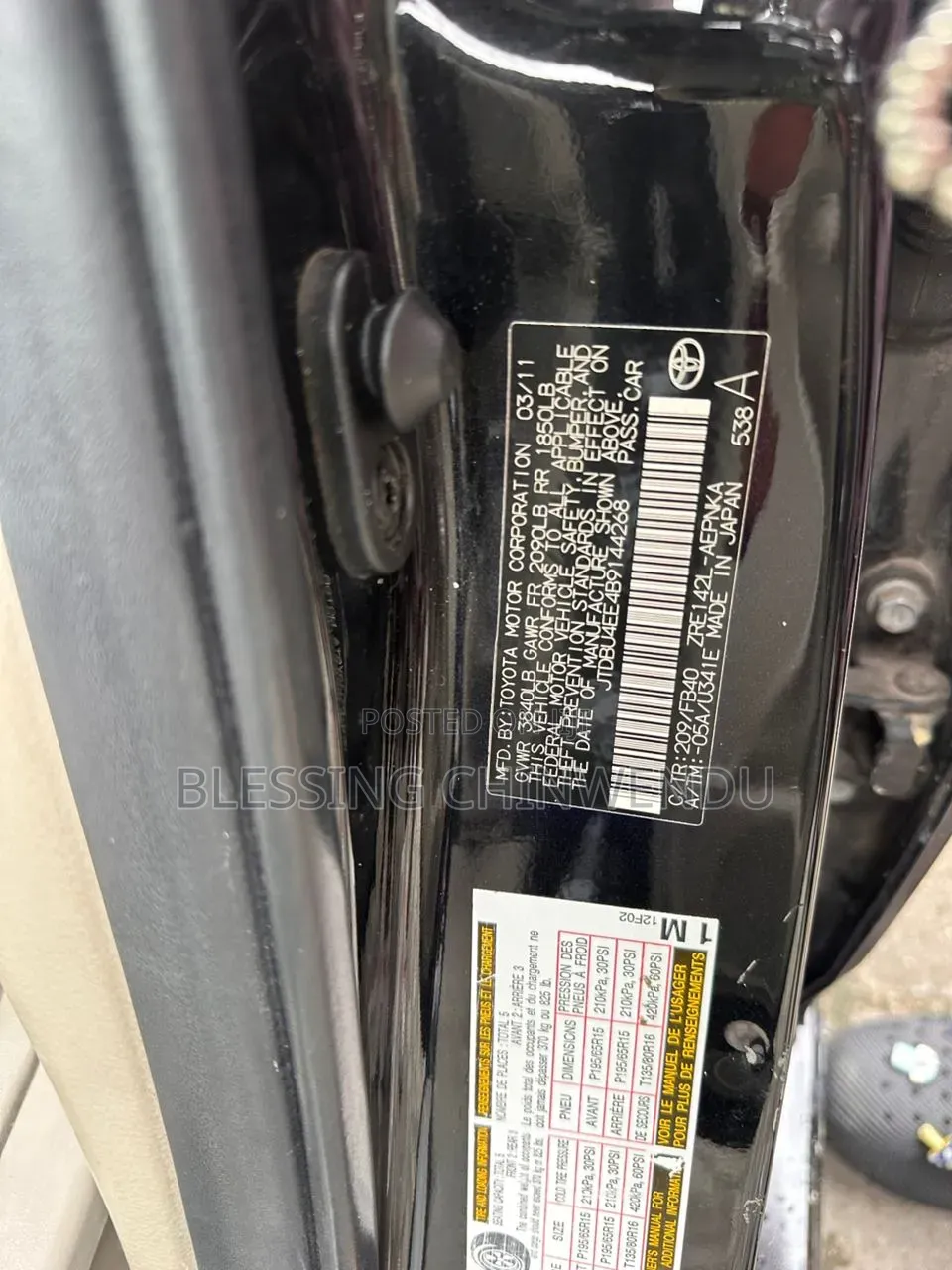 Toyota Corolla 2012 Black