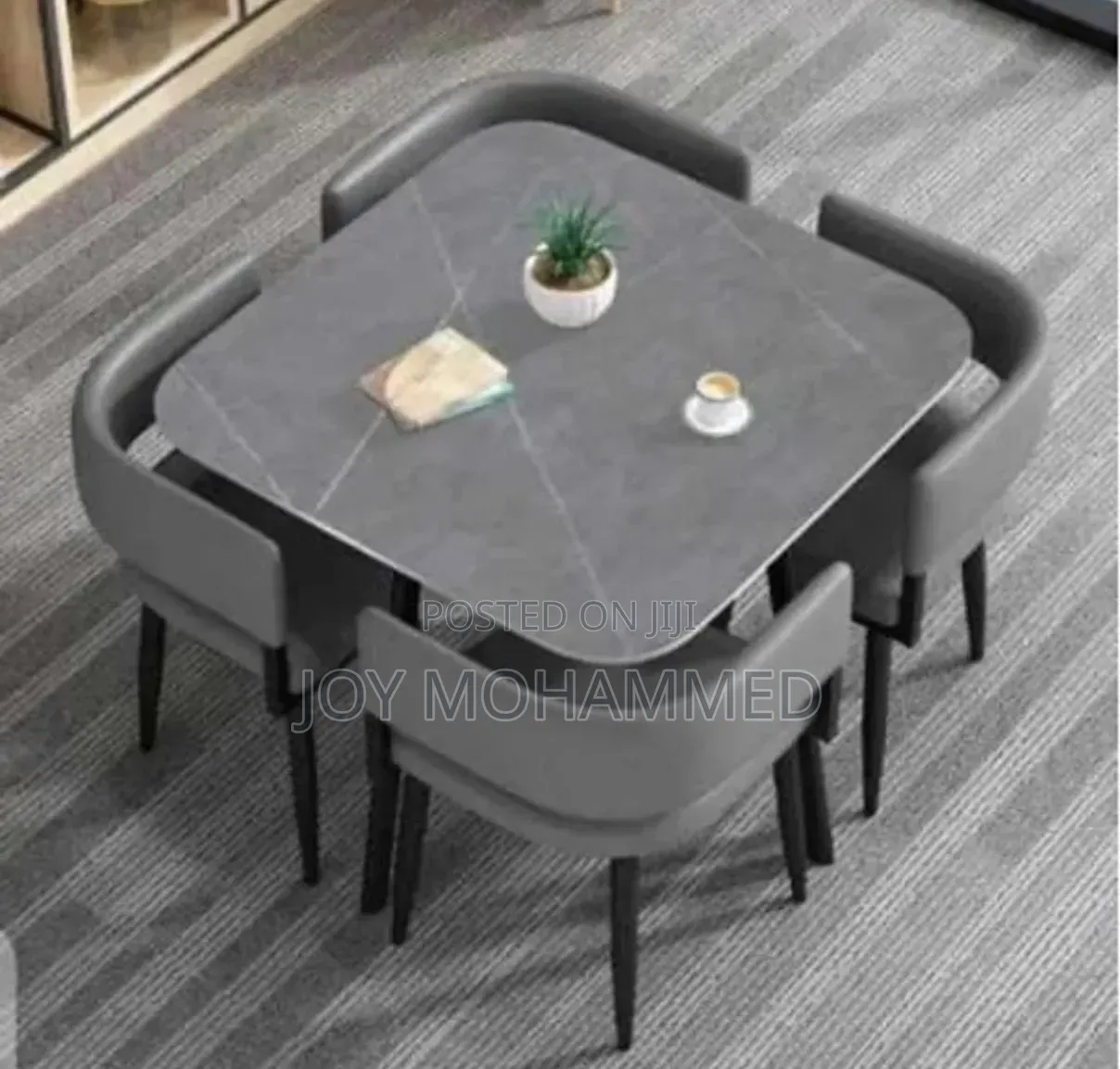 Luxury 4-Seater Marble Dinning Set