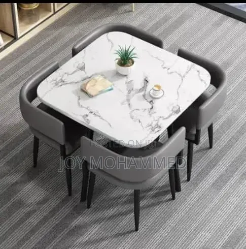 Luxury 4-Seater Marble Dinning Set