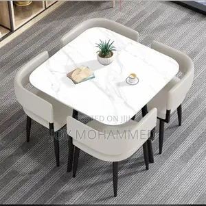 Luxury 4-Seater Marble Dinning Set