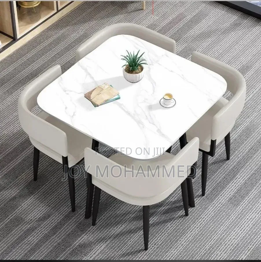 Luxury 4-Seater Marble Dinning Set