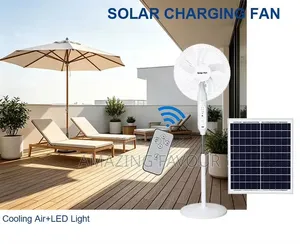 Solar Powered Cooling BREEZE Fan With Remote Control & Panel