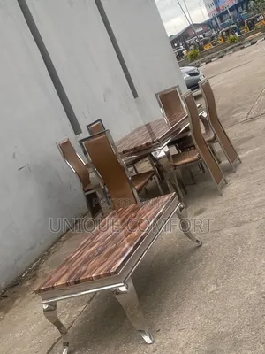 Imported Executive 6 Seaters Marble Top Dining With Center Table