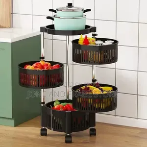 4Layer Multipurpose Rotating Kitchen Storage Rack
