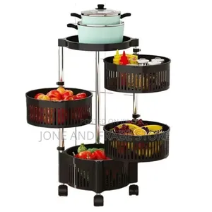 4Layer Multipurpose Rotating Kitchen Storage Rack