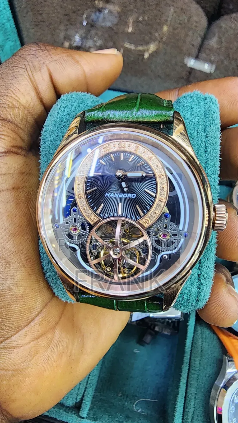 Hanbro Automatic Tourbillon Leather Watch