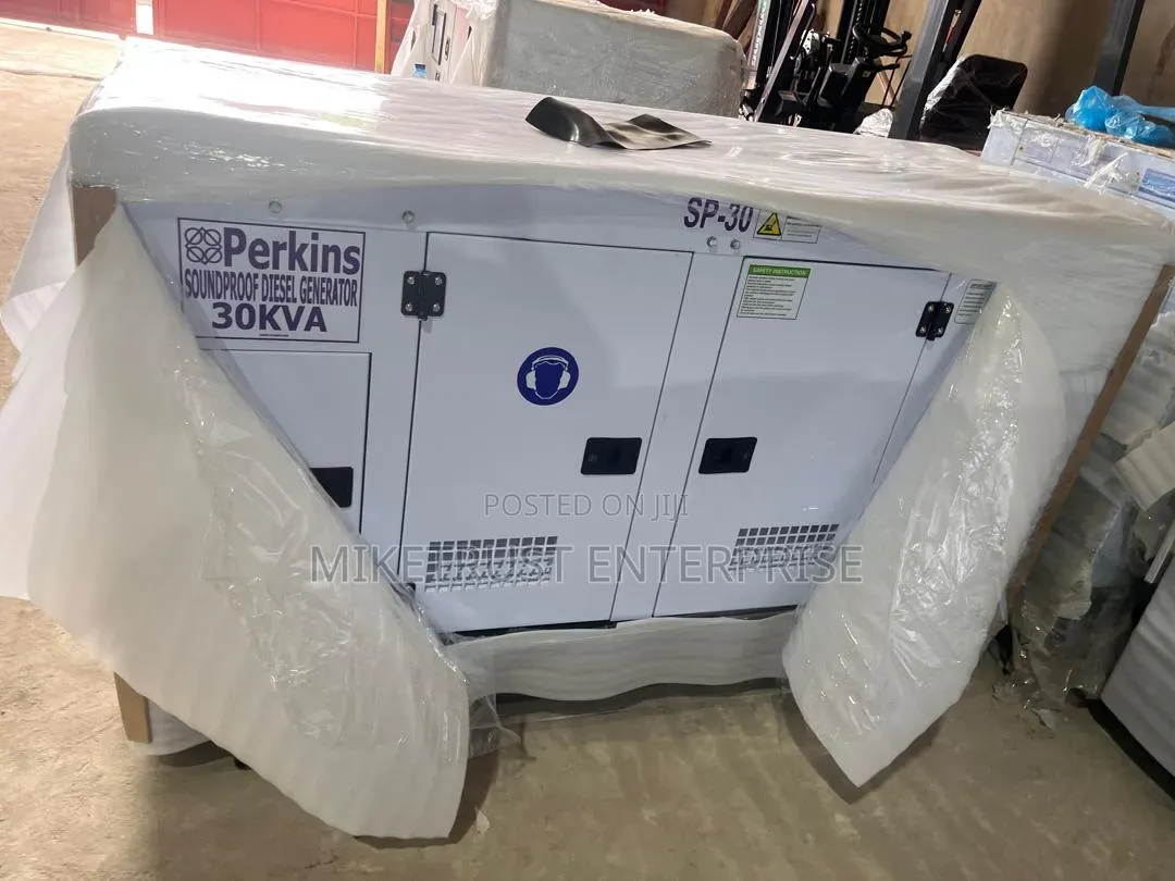 Perkins 30kva Soundproof Generator. Diesel