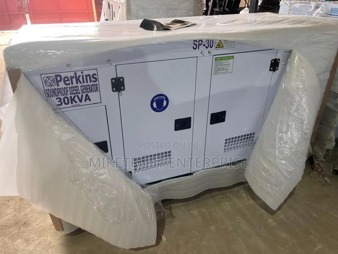 Perkins 30kva Soundproof Generator. Diesel