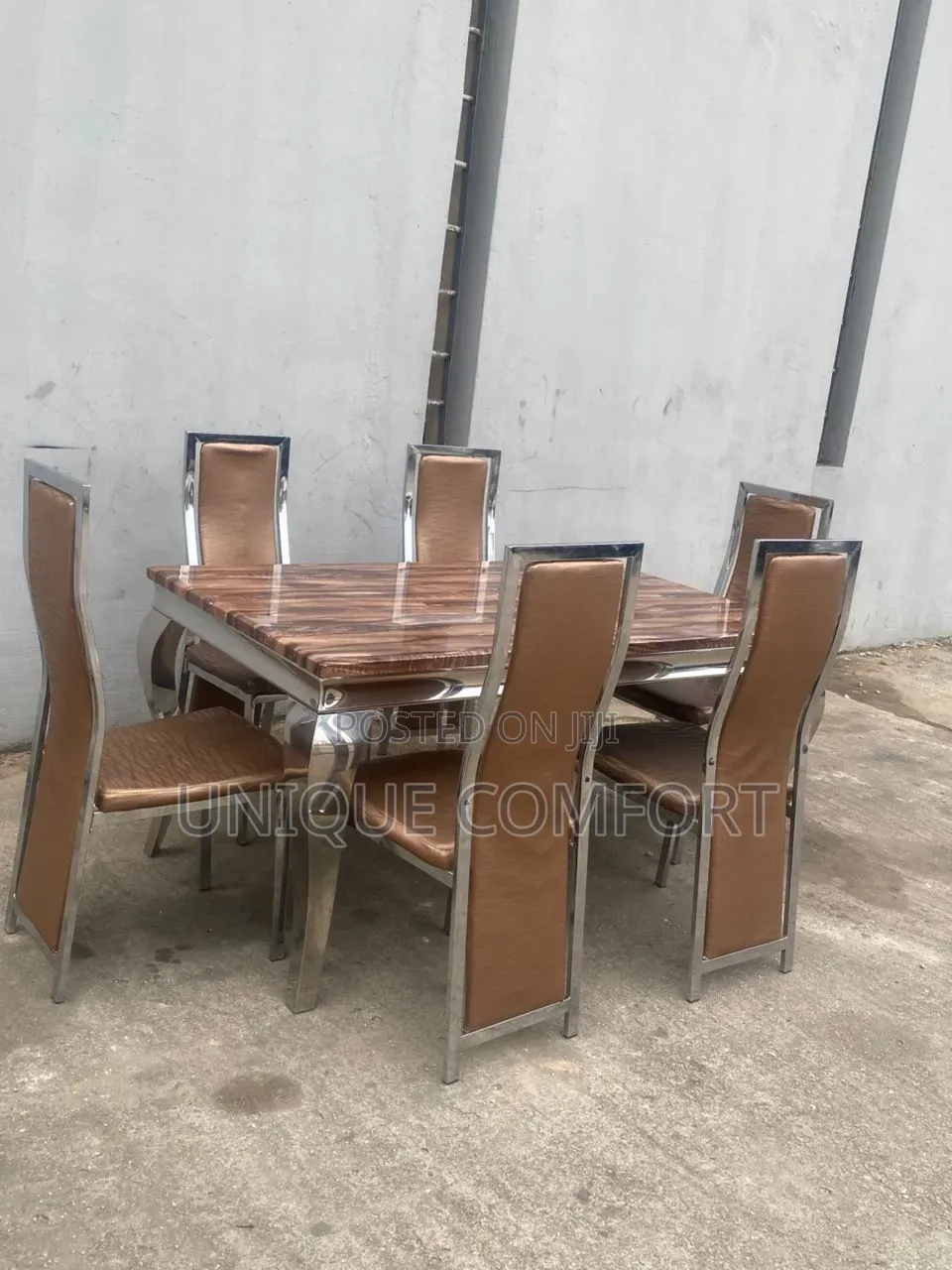Imported Executive 6 Seaters Marble Top Dining Set