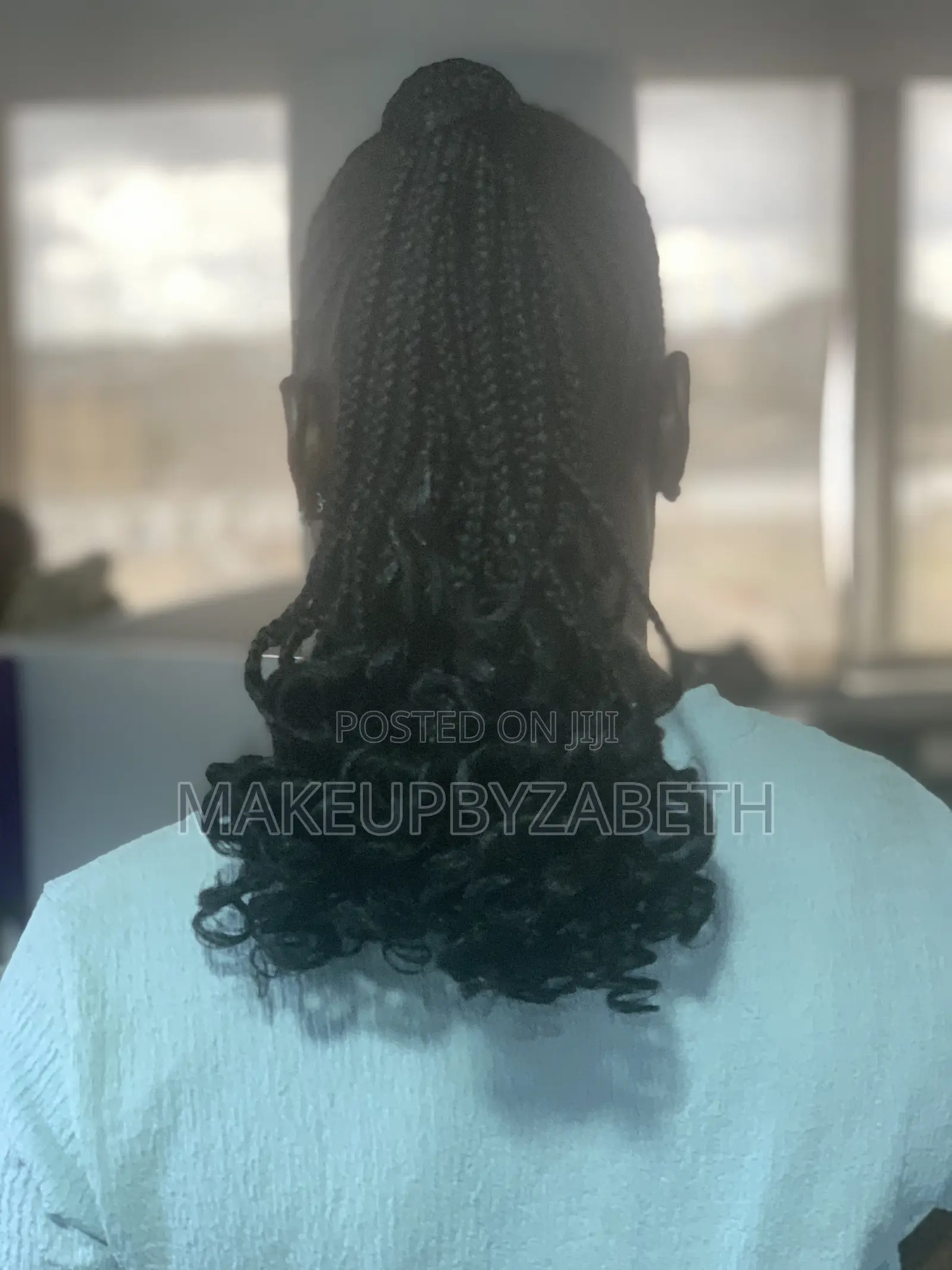Short Curly Braided Ponytail