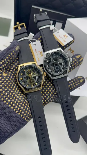 Matturi Chronograph Rubber Strap Watches for Men