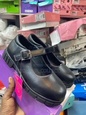 High Quality Black Mary Jane Buckle Shoes With Chunky Lug Sole