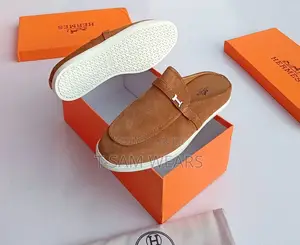 Hermes Italian Designer Half Shoe