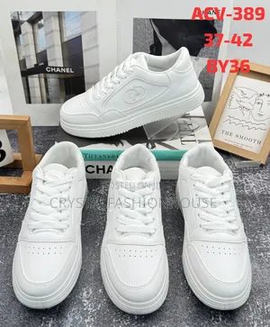 Quality Sports White Sneakers for Kids/Teen. Sizes 25 to 45.