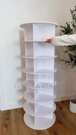 Rotating 8-Layer Shoes and Bags Rack