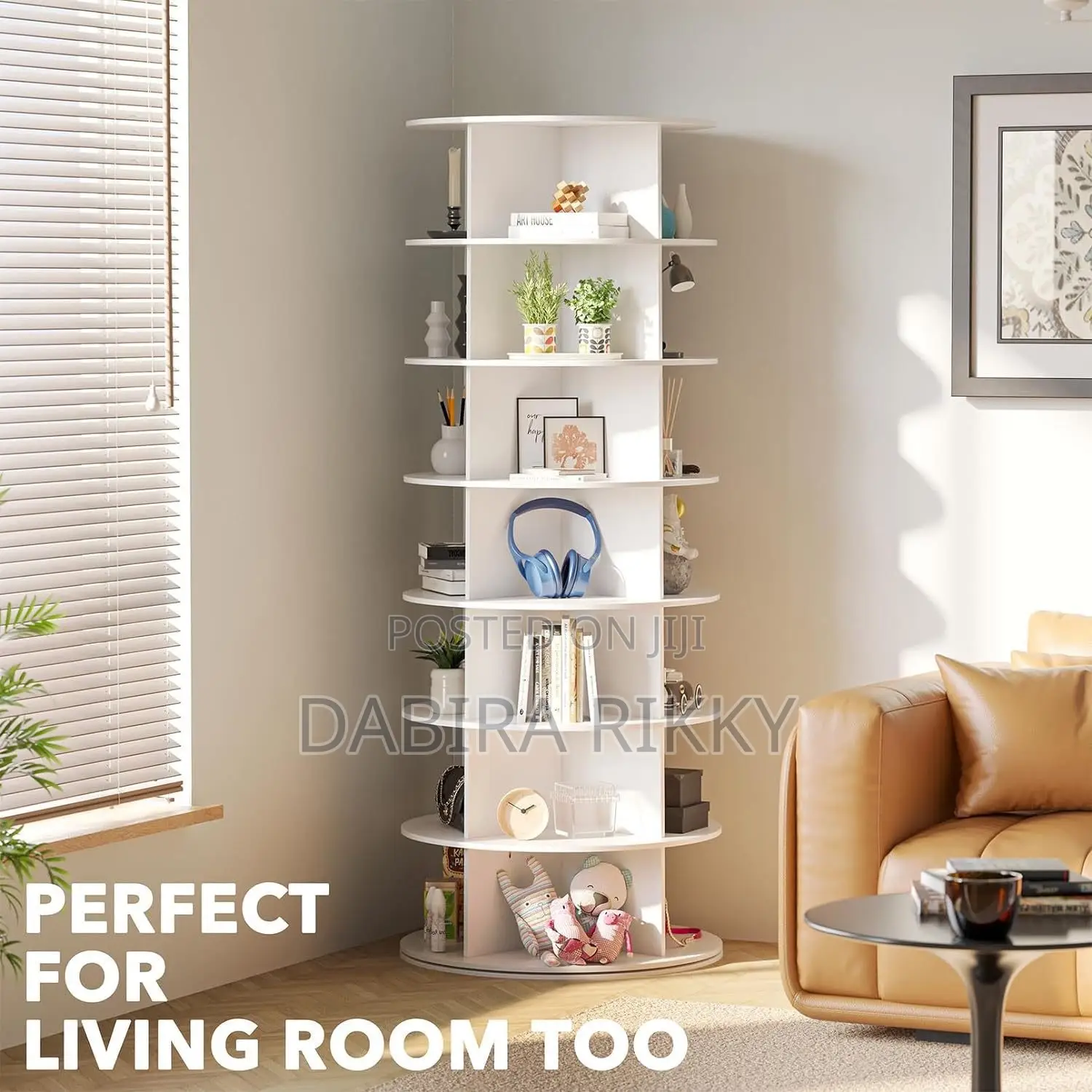 Rotating 8-Layer Shoes and Bags Rack