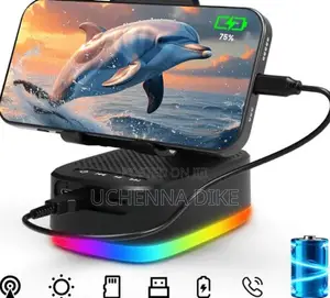 NewRixing 6W Bluetooth Speaker With Phone Holder + Power Bank 3000mAh
