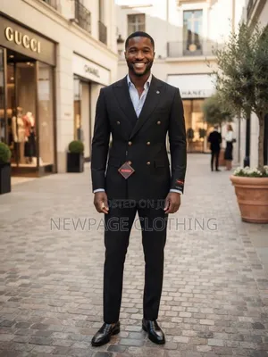 Black Double-Breasted Suit — Simple, Sharp & Powerful