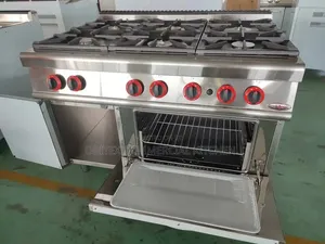 Industrial 6burners Gas Cooker With Oven Is Available for Sales ✅