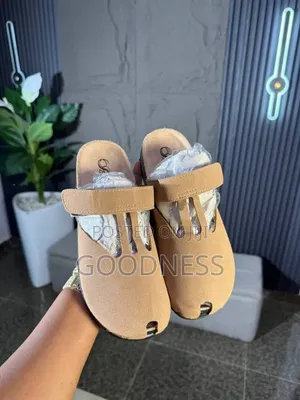 Tan Suede Comfort Clogs – Slip-on Peep Toe Sandals