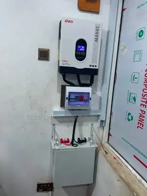 Installation of 3kva Inverter/Lithium Battery/4 Big Solar Panels