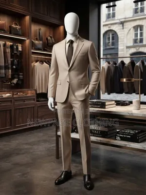 Beige Double-Breasted Suit for Your Next Big Occasion